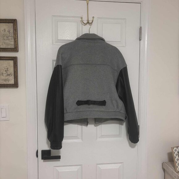 Generation Love Caspian Wool/Vegan Leather Bomber NWOT - Picture 2 of 6